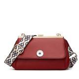 Fashionable diagonal cross bag PU with clip mouth bag fit 20MM Snaps button jewelry wholesale