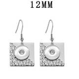 Stainless steel Earrings fit 12MM Snaps button jewelry wholesale