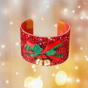Christmas Cute Cartoon Personalized Design Santa Claus Elk Bell Alloy Bracelet