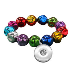 Christmas Love Colorful Beaded Bracelet fit 20MM  Snaps button jewelry wholesale