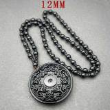 Ping An Buckle Pendant Imitation Jade Glass Ping An Necklace fit 12MM Snaps button jewelry wholesale