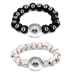 1 buttons Softball Football Volleyball  snap button bracelet fit 18mm snap buttons