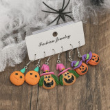 Halloween Earrings Set Pumpkin Ghost