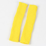 Autumn and Winter Woolen Long Gloves Men and Women's False Sleeves Half Finger Open Finger Warm Arm Covers Knitted Colorful Gloves