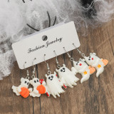 Halloween Earrings Set Pumpkin Ghost