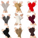 Fried Dough Twists gloves 8 figure wool half finger short wrist guard finger leakage arm sleeve winter warm gloves acrylic sleeve