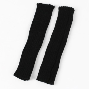 Autumn and Winter Woolen Long Gloves Men and Women's False Sleeves Half Finger Open Finger Warm Arm Covers Knitted Colorful Gloves