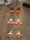 Halloween Earrings Set Pumpkin Ghost