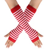 COSPLAY Christmas Long Arm Cover Open Finger Gloves Decorative Gloves