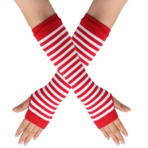 COSPLAY Christmas Long Arm Cover Open Finger Gloves Decorative Gloves