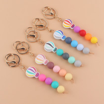 Silicone keychain cartoon hot air balloon keychain pendant bag pendant