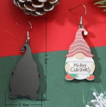 Christmas Santa Claus Socks Snowman Acrylic Earrings