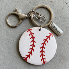 Sports pendant, ball games, rugby, football, baseball, basketball, wooden keychain