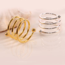 Circle Double Pearl Party Hotel Decorative Napkin Ring