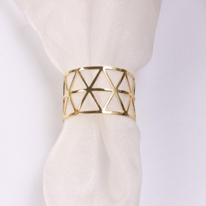 Christmas Table Decoration Hollow Triangle Party Hotel Decoration Napkin Ring