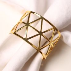 Christmas Table Decoration Hollow Triangle Party Hotel Decoration Napkin Ring