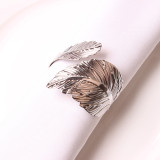 Metal Leaf Party Hotel Decoration Napkin Ring