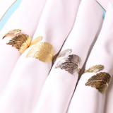 Metal Leaf Party Hotel Decoration Napkin Ring
