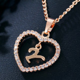 26 Letter Zircon Love Necklace