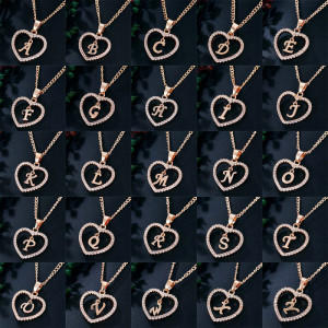 26 Letter Zircon Love Necklace