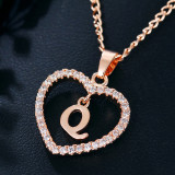 26 Letter Zircon Love Necklace