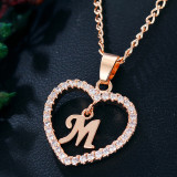 26 Letter Zircon Love Necklace
