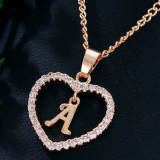 26 Letter Zircon Love Necklace