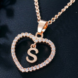 26 Letter Zircon Love Necklace