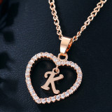 26 Letter Zircon Love Necklace