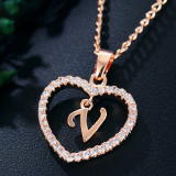 26 Letter Zircon Love Necklace