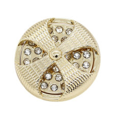 20MM Hollow windmill with diamond metal Metal snap button charms