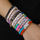 Taylor Swift Fan Colorful Soft Clay Bracelet English Name Bracelet Set