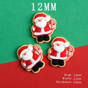 12MM Christmas resin snap button charms