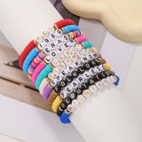 Taylor Swift Fan Colorful Soft Clay Bracelet English Name Bracelet Set