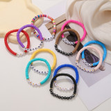 Taylor Swift Fan Colorful Soft Clay Bracelet English Name Bracelet Set