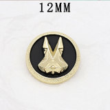 12MM Stereoscopic Rabbit Metal snap button charms