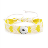 Valentine's Day Double-sided embroidery love  Bracelet fit  20MM Snaps button  wholesale