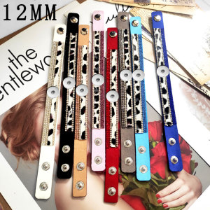 1 buttons leather with Small Pendants new type bracelets fit 12mm snaps chunks