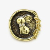 22MM Stereoscopic Rabbit  Easter Metal snap button charms