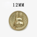 12MM Stereoscopic Rabbit  Easter Metal snap button charms