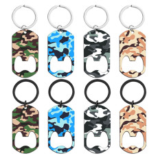 Metal keychain camouflage bottle opener military fan holiday gift