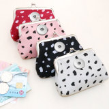 Fabric printed zero wallet, leopard print bank card bag, children's zero money bag fit 20MM Snaps button jewelry wholesale
