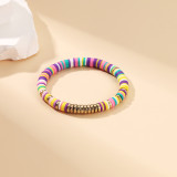 Taylor Fan Colorful Soft Pottery Letter Bracelet