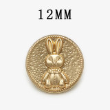 12MM Stereoscopic Rabbit  Easter Metal snap button charms