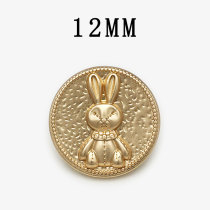 12MM Stereoscopic Rabbit  Easter Metal snap button charms