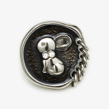 22MM Stereoscopic Rabbit  Easter Metal snap button charms