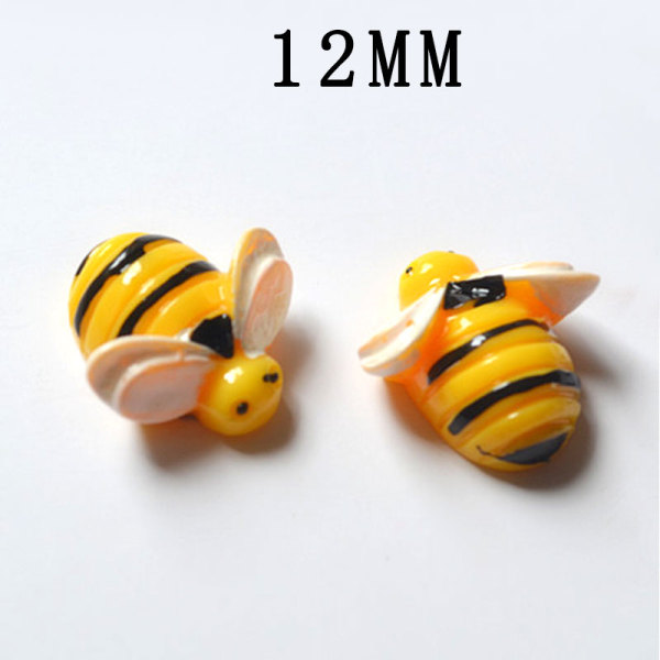 12MM bee Resin snap button charms