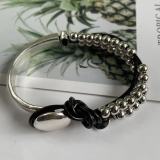Bohemian style double layered patchwork bracelet