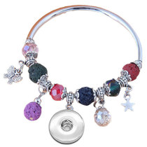 Fashionable and Simple Metal Eyes Multiple Pendant Bracelet fit 20MM Snaps button jewelry wholesale