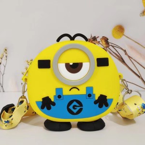 Silicone Minions Cartoon Bag Shoulder Bag Children's Cute Crossbody Bag